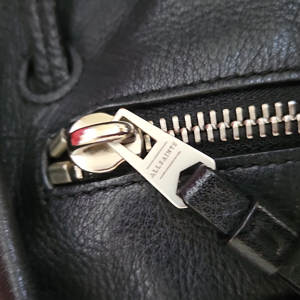 ALLSAINTS Capotal Collection Black Leather Bucket Bag All Saints SAMPLE - Picture 3 of 12